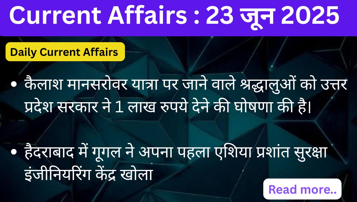 Current Affairs 2025