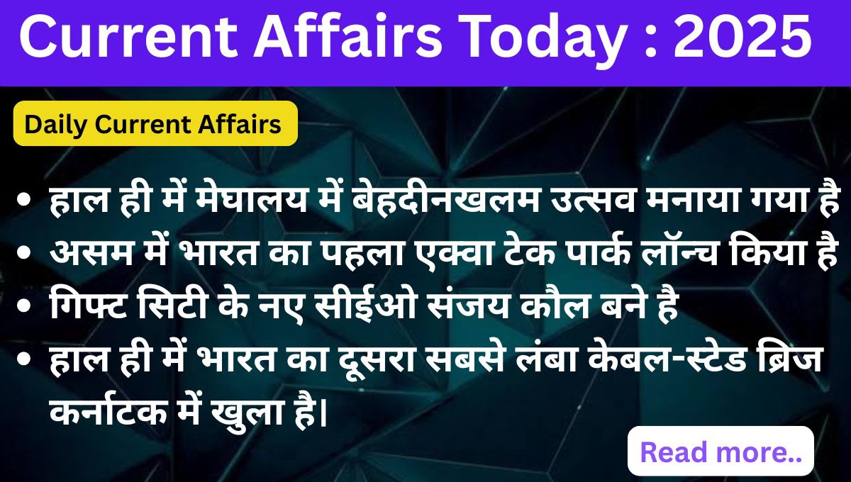 Current Affairs 2025