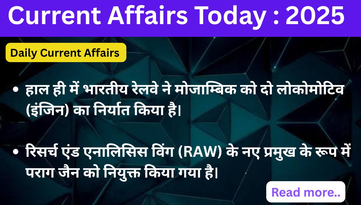 Current Affairs 2025