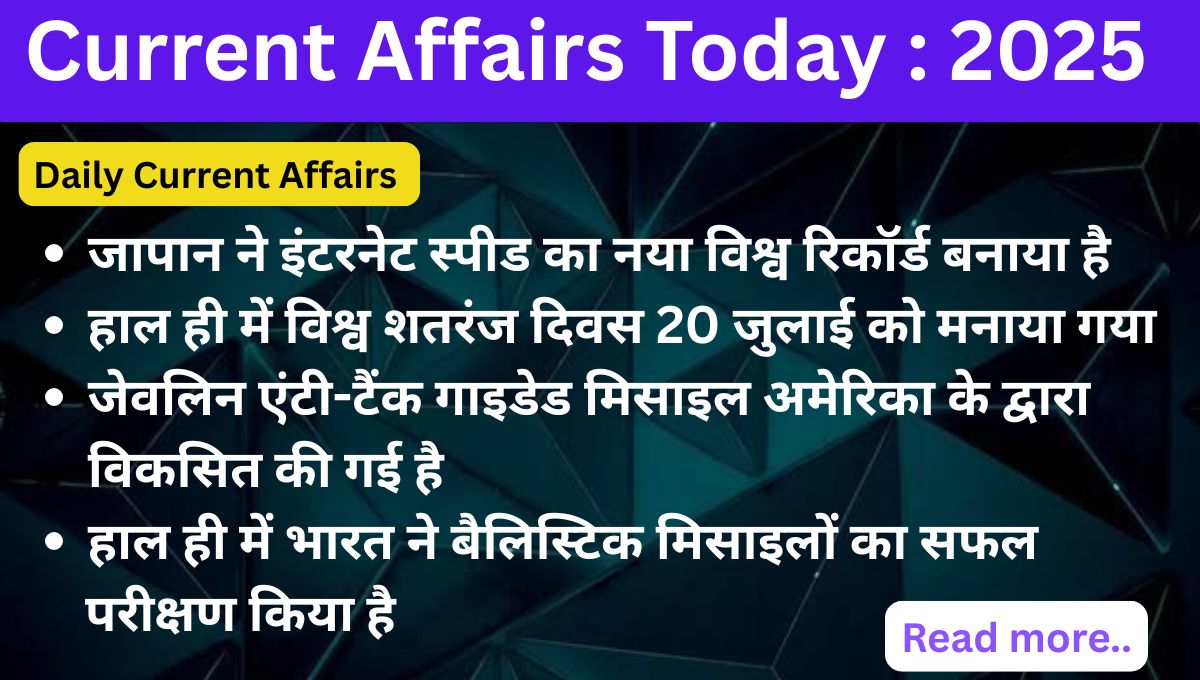 Current Affairs 2025