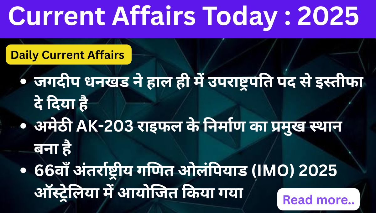 Current Affairs 2025