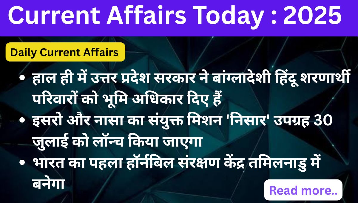 Current Affairs 2025